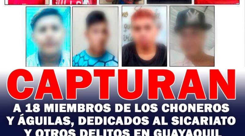 Ecuador: captura a 18 miembros de banda los choneros y Águilas – Noti  Amazonía