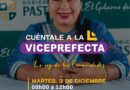 Pastaza: atención ciudadana presidirá la viceprefecta este martes 3 diciembre desde la plaza del animo (comunicado)